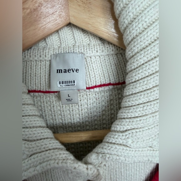 NWT Anthropologie Maeve x NUULY Tennis Twofer Sweater Large Athleisure - Picture 3 of 5